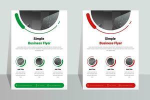 Minimalist marketing company A4 flyer template vector