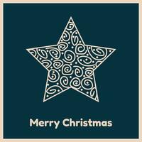 christmas card with a star, background, sign, banner. vector