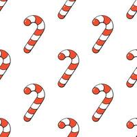 Seamless pattern with candy canes vector