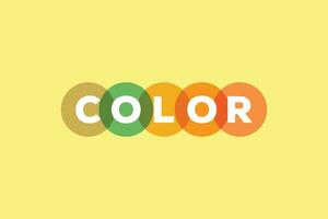 Vector the word colors vector banner with the text colored rainbow