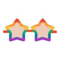 LGBT glasses isolated on white background. Rainbow. Symbol of the LGBT pride community. vector