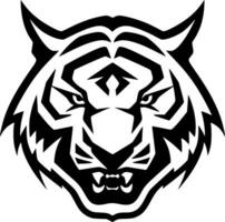 tigre, negro y blanco vector ilustración