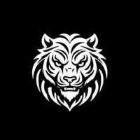 Tigre - minimalista y plano logo - vector ilustración