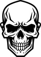 Skull, Black and White Vector illustration