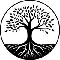 Tree of Life, Minimalist and Simple Silhouette - Vector illustration