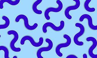 Fun blue line doodle pattern. vector