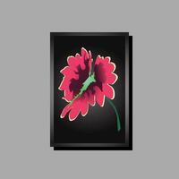 Trendy abstract square art templates with flower. vector