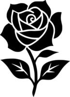 Flower, Black and White Vector illustration