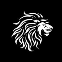 Lion - Black and White Isolated Icon - Vector illustration