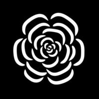 flor - negro y blanco aislado icono - vector ilustración