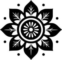Mandala, Minimalist and Simple Silhouette - Vector illustration