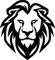 Lion, Black and White Vector illustration