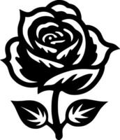 Rose, Black and White Vector illustration