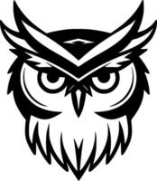 Owl - Black and White Isolated Icon - Vector illustration