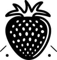 Strawberry, Minimalist and Simple Silhouette - Vector illustration