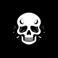 Skull, Black and White Vector illustration