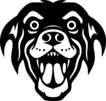 Dog, Black and White Vector illustration