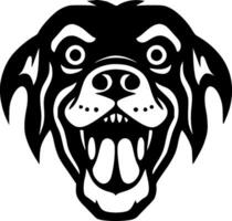 Dog, Black and White Vector illustration