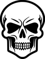 Skull, Black and White Vector illustration