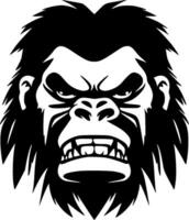 Gorilla, Minimalist and Simple Silhouette - Vector illustration