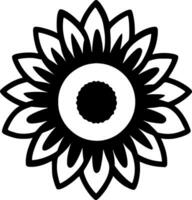 flor - minimalista y plano logo - vector ilustración