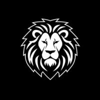 Lion, Black and White Vector illustration