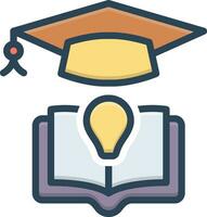 color icon for academic vector