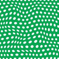 modern simple abstract white color polka dot wavy distort pattern on green color background vector
