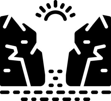 sólido icono para bahía vector