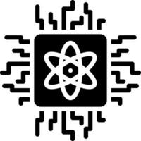 solid icon for quantum vector