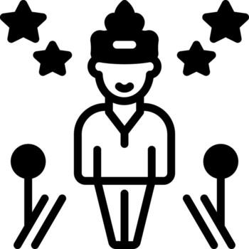 solid icon for vip vector