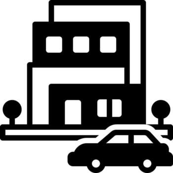 sólido icono para bienes raíces vector