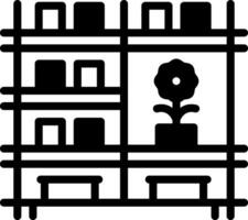 solid icon for shelf vector