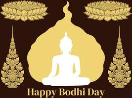 Happy Bodhi Day card vector