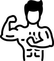 solid icon for strength vector