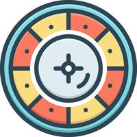 color icon for roulette vector