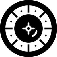 solid icon for roulette vector