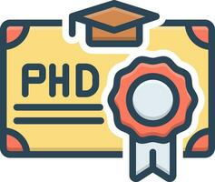 color icon for phd vector