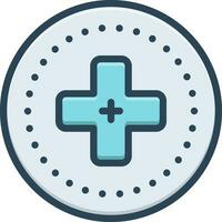 color icon for medical vector