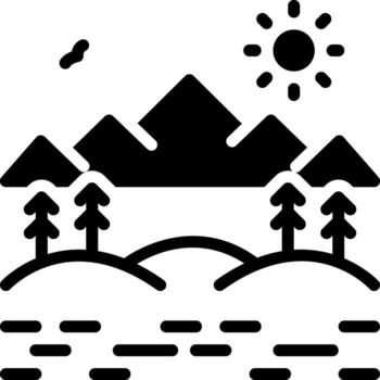sólido icono para Valle vector