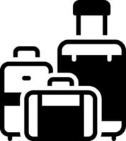 solid icon for luggage vector