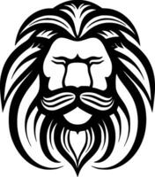 Lion, Black and White Vector illustration