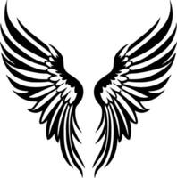 ángel alas, minimalista y sencillo silueta - vector ilustración