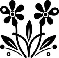 Flowers - Minimalist and Flat Logo - Vector illustration