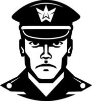 militar, negro y blanco vector ilustración