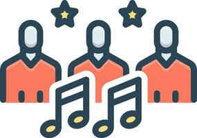 color icon for musicians vector