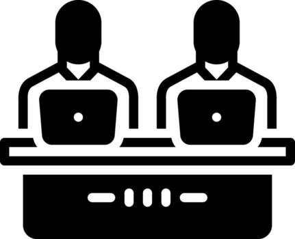 sólido icono para personal vector