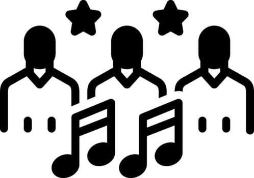 sólido icono para músicos vector