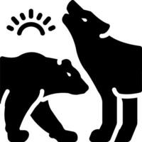 solid icon for animals vector