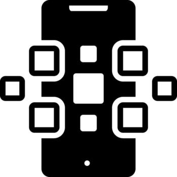 solid icon for application vector